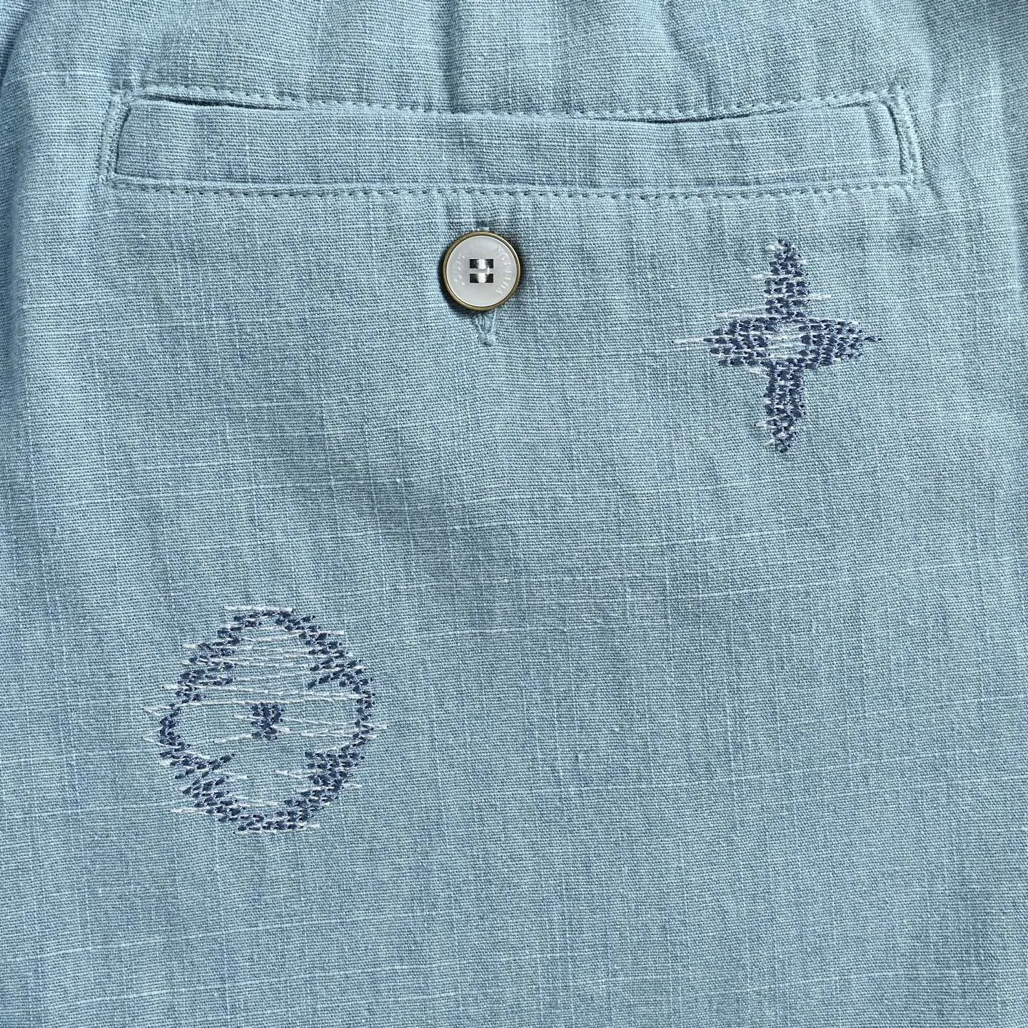 Louis Vuitton/Louis Vuitton front and back embroidered suit shorts
